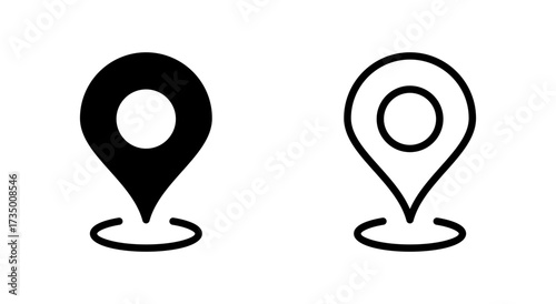 Address icon symbol for apps and websites. home location sign and symbol. pinpoint
