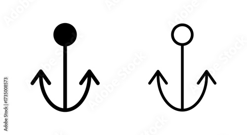 Anchor icon symbol for apps and websites. Anchor sign and symbol. Anchor marine icon.
