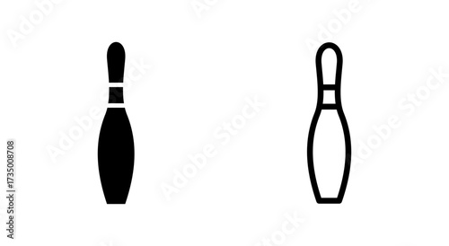 Bowling icon symbol for apps and websites. bowling ball and pin sign and symbol.