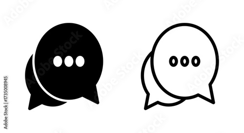 Chat icon symbol for apps and websites. speech bubble sign and symbol. comment icon. message