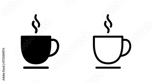 coffee cup icon symbol for apps and websites. cup a coffee sign and symbol