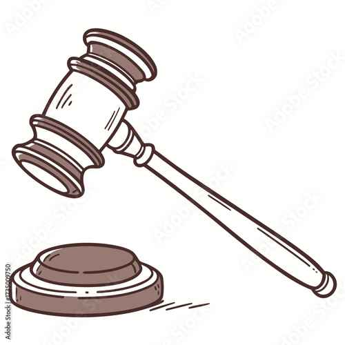 Illustration of a gavel and sound block
