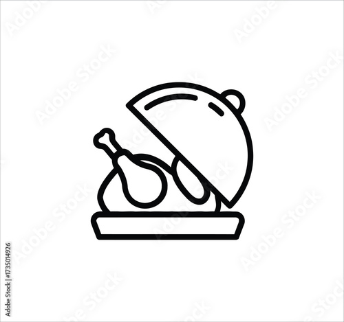 Restaurant & Food Service set of web icons in line style. Editable stroke icons including menus, meals, dining, drinks, cafes, bars, delivery, culinary branding, and various types of food and restaura