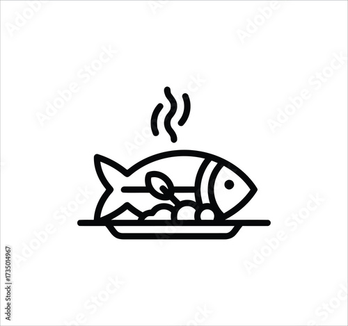 Restaurant & Food Service set of web icons in line style. Editable stroke icons including menus, meals, dining, drinks, cafes, bars, delivery, culinary branding, and various types of food and restaura