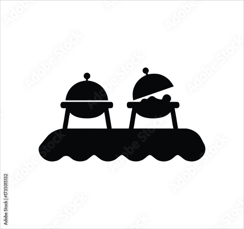 Restaurant & Food Service set of web icons in line style. Editable stroke icons including menus, meals, dining, drinks, cafes, bars, delivery, culinary branding, and various types of food and restaura
