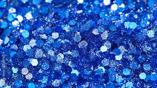 Shiny blue rough glitter texture background	