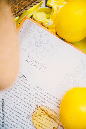 Summer Pool Side Yellow Reading Hat