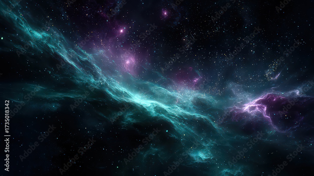 Fototapeta premium Vast Nebulae With Sparkling Stars In Deep Space