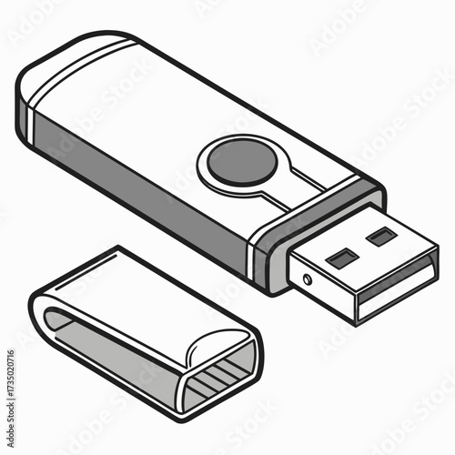 Usb flash drive portable storage device for data transfer and backup compact and convenient for carrying files digital memory stick