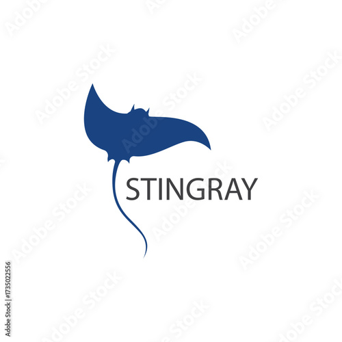 Stingray logo ilustration vector flat design
