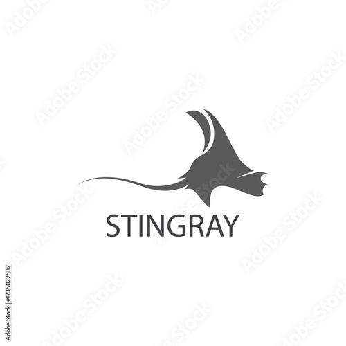 Stingray logo ilustration vector flat design
