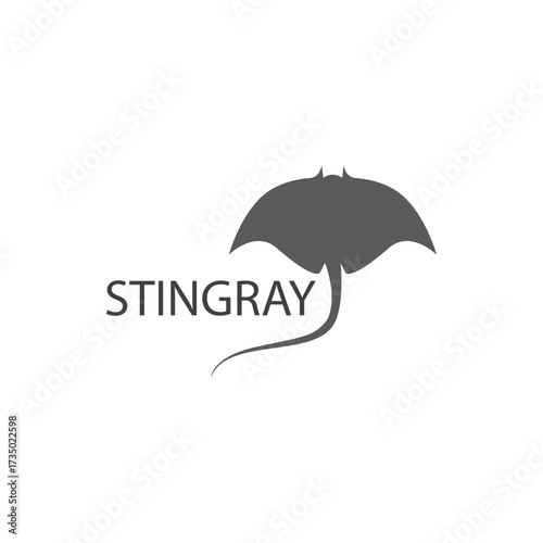 Stingray logo ilustration vector flat design