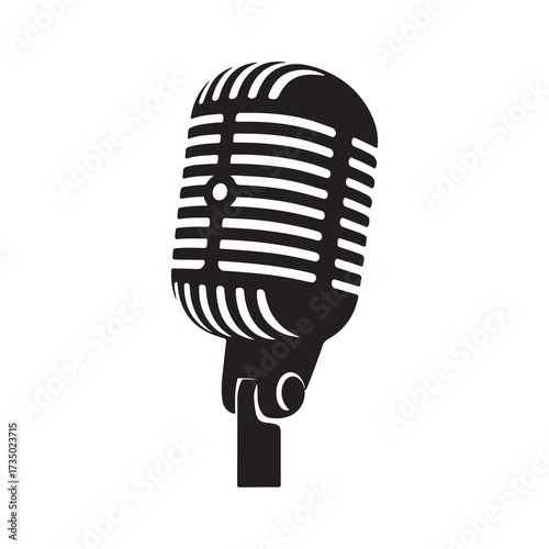 Classic Mic Symbol for Music, Radio, and Broadcasting