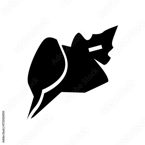 silhouette of a conch horse vector