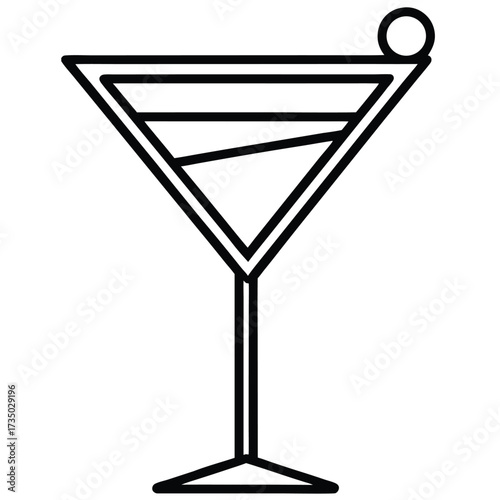cocktail glass with a cocktail
