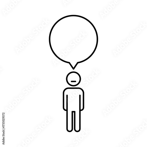 Neutral stickman with signboard Vector cartoon of a neutral stickman character holding a rectangular blank sign.