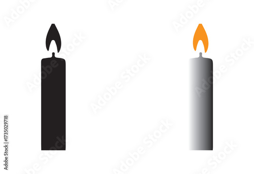 burning candle vector illustration