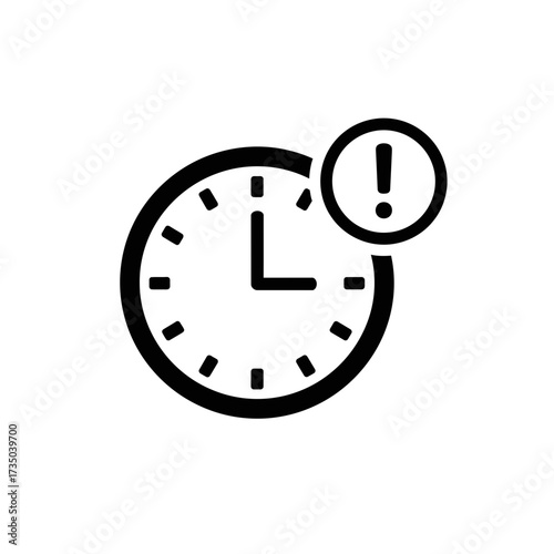 Deadline Alert Icon – Time Warning, Urgency, Schedule Reminder Vector Symbol