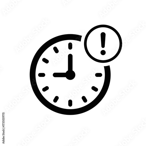 Deadline Alert Icon – Time Warning, Urgency, Schedule Reminder Vector Symbol