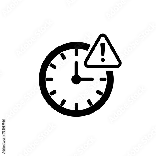 Deadline Alert Icon – Time Warning, Urgency, Schedule Reminder Vector Symbol