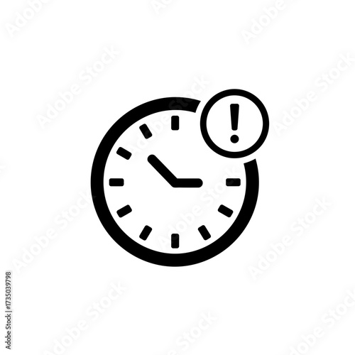 Deadline Alert Icon – Time Warning, Urgency, Schedule Reminder Vector Symbol