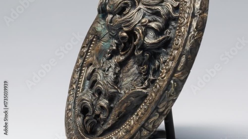 Ornate bronze head sculpture