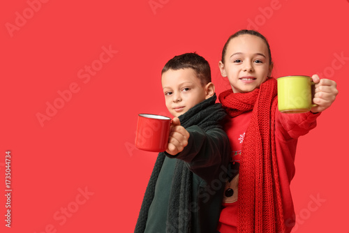 Cute little happy children ...