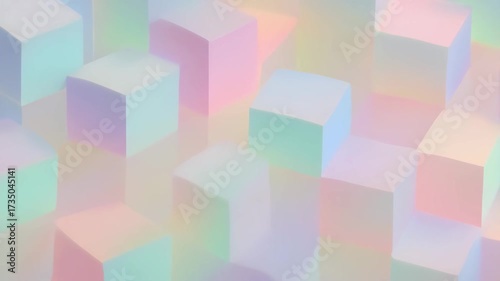 abstract background with colorful squares, cube