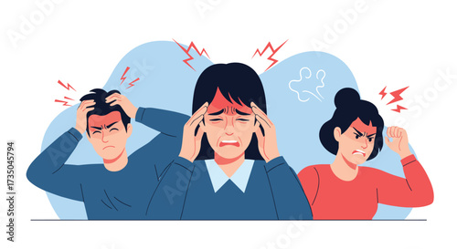 People experiencing stress and conflict with visible signs of emotional distress.