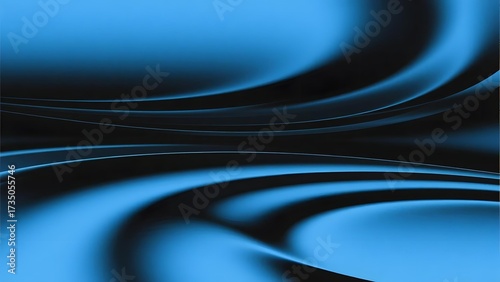 Abstract blue wavy patterns with smooth gradients and flowing lines