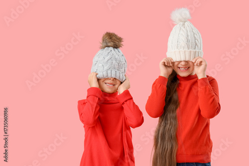 Cute happy little children ...