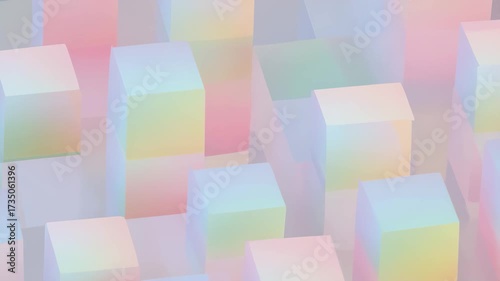 abstract background with colorful squares, cube