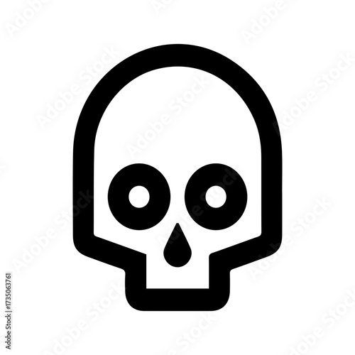 Minimalist Skull Outline Icon