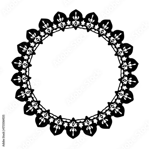 round frame design, frame, border, floral, pattern, ornament, design, decoration, vector, vintage, flower, illustration, black, art, ornate, leaf, set, circle, decorative, swirl, element, round, oval,