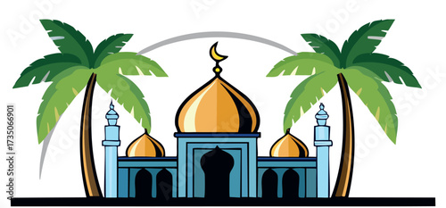 silhouette of mosque
