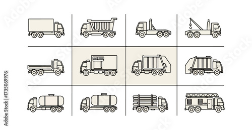 Variety of commercial vehicles