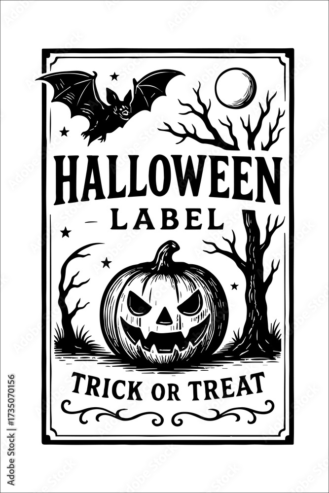 Obraz premium Halloween Label Desgin / 31 October