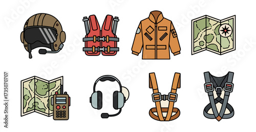 Safety equipment icons