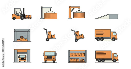 Warehouse operations illustration