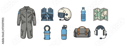 Adventure gear collection outline
