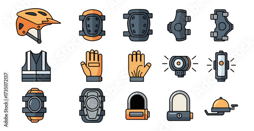 Safety equipment icons