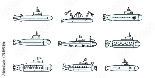 Various submarine illustrations