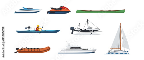 Various watercraft illustrations