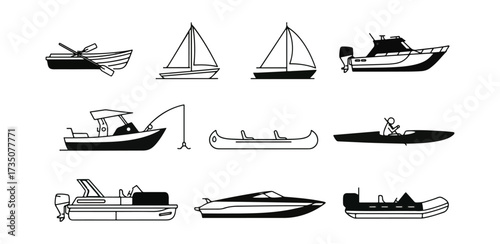 Various watercraft illustrations