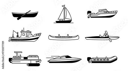 Various watercraft icons