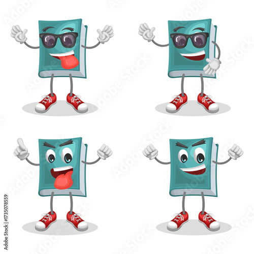cute book, kawaii book, book with face, book character, fun stationery, cute stationery, kawaii stationery, book illustration, stationery illustration, playful stationery, cartoon book, smiling book, 