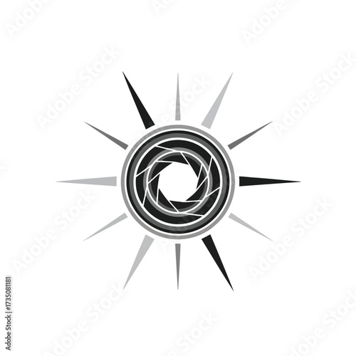 camera lens created with concentric circles