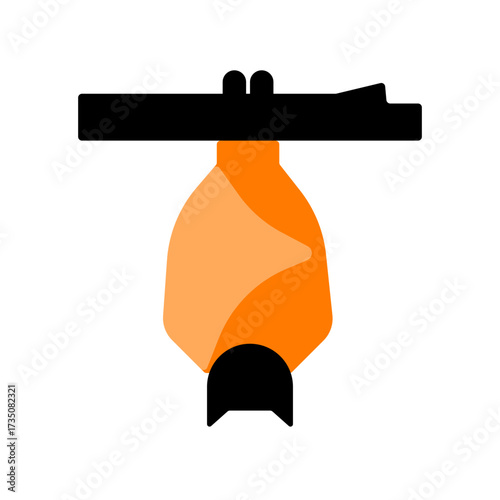 bat upside hanging