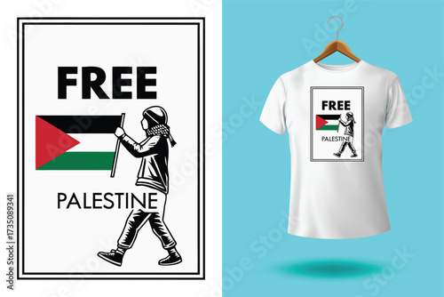 Arabic Calligraphy vector type for country of Palestine. Translated, Palestine.