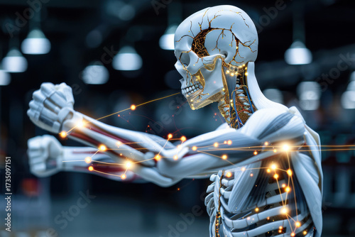 Anatomy of the Human Body: This image delves into the intricate and fascinating details of the human skeletal and muscular systems, highlighting the underlying structure.